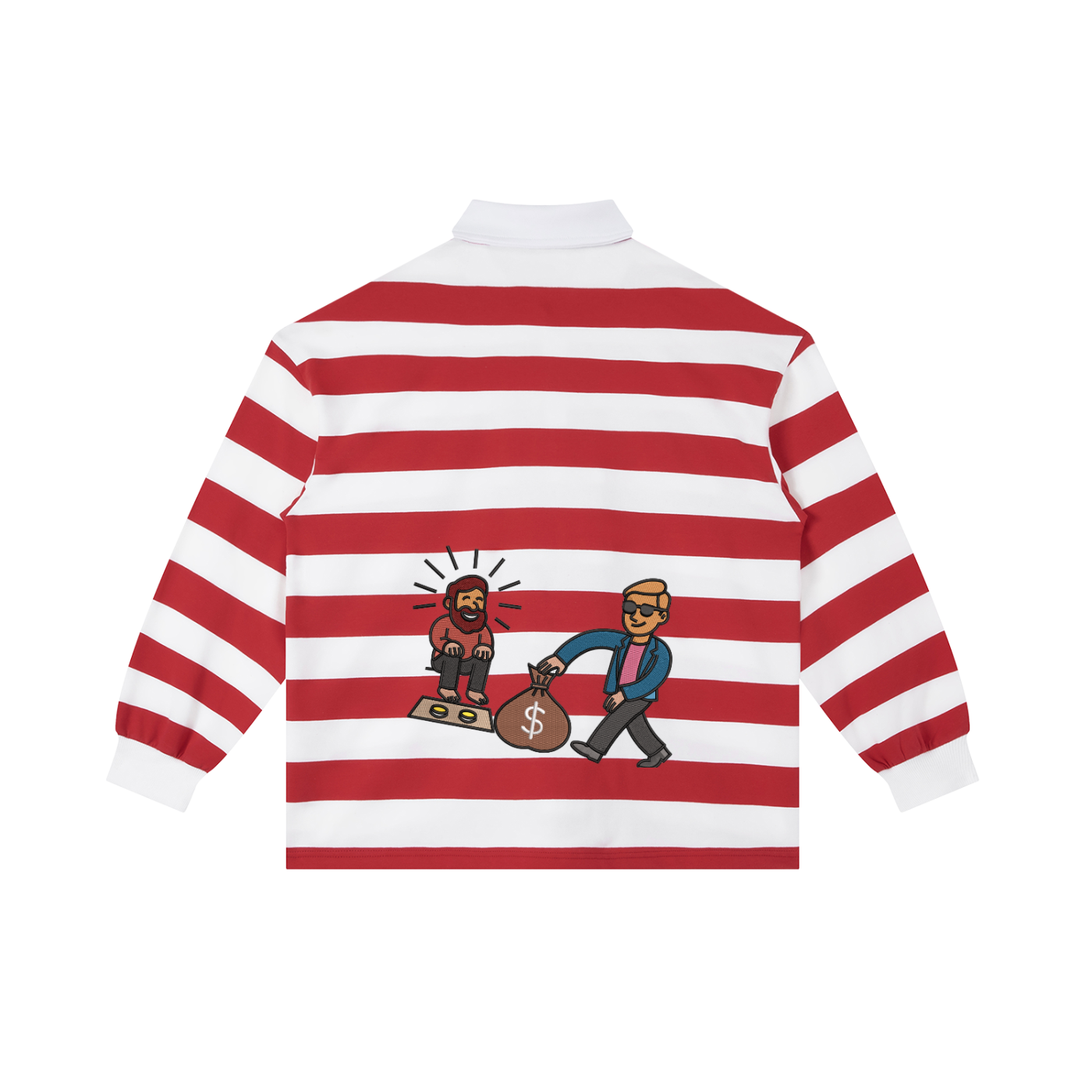 trap dream original Hebrew Color Black Stripe Polo Shirt